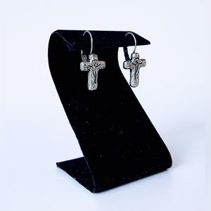 Absolutely Artisan! Christ Cross Earrings made of authentic silver pewter. ♥️